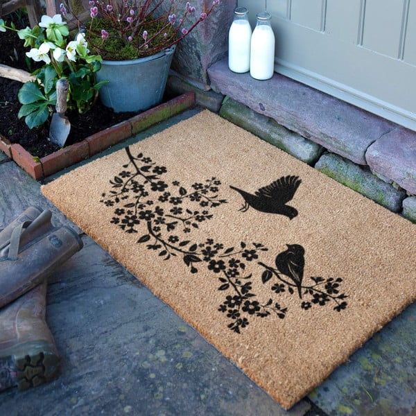 Изтривалка от кокосови влакна 60x90 cm Birds On a Tree – Artsy Doormats-image-2