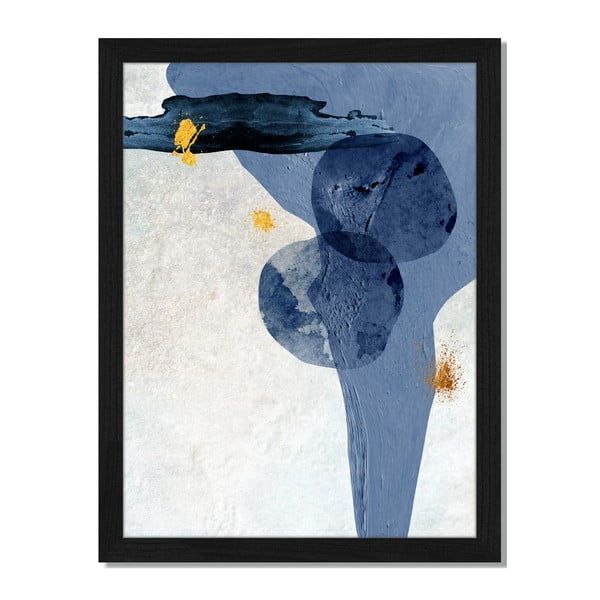Obraz v rámu Liv Corday Scandi Grey & Blue, 30 x 40 cm