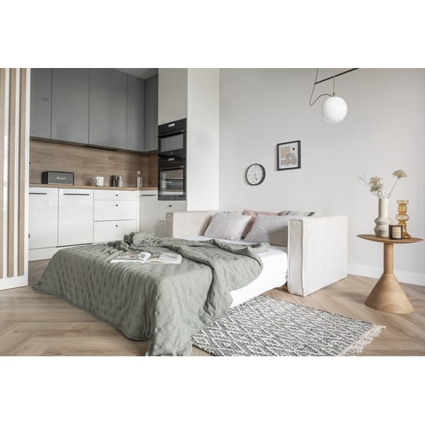 Бял разтегателен диван 168 cm Lucky Lucy - Miuform-image-3