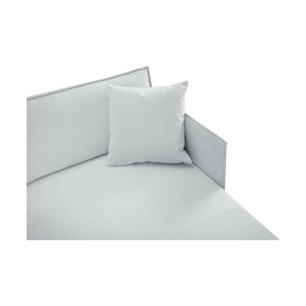 Светлосив стол за отдих с кадифена повърхност, десен ъгъл Auguste - Interieurs 86-image-4