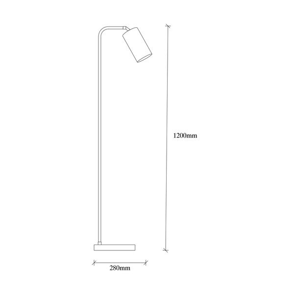 Черна и златисто подова лампа с метален абажур (височина 120 cm) Emek – Opviq lights-image-3