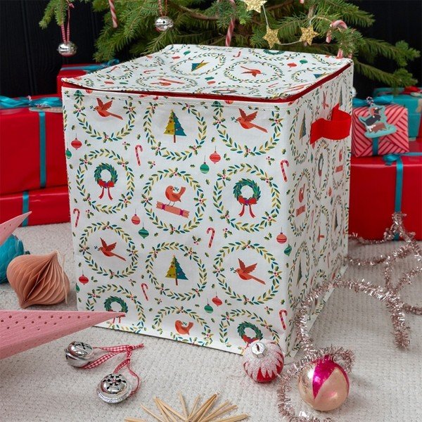 Кутия за съхранение на дрехи от рециклирана пластмаса 32x32x35 cm Classic Christmas – Rex London-image-3