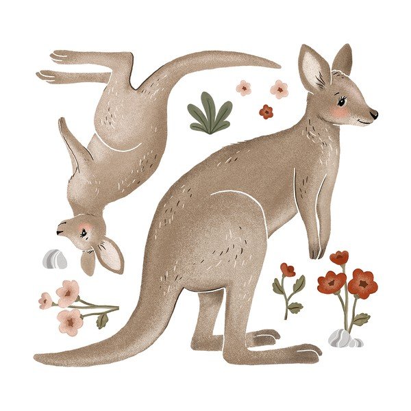 Лист със стикери 65x61 cm Kangaroo - Lilipinso-image-2