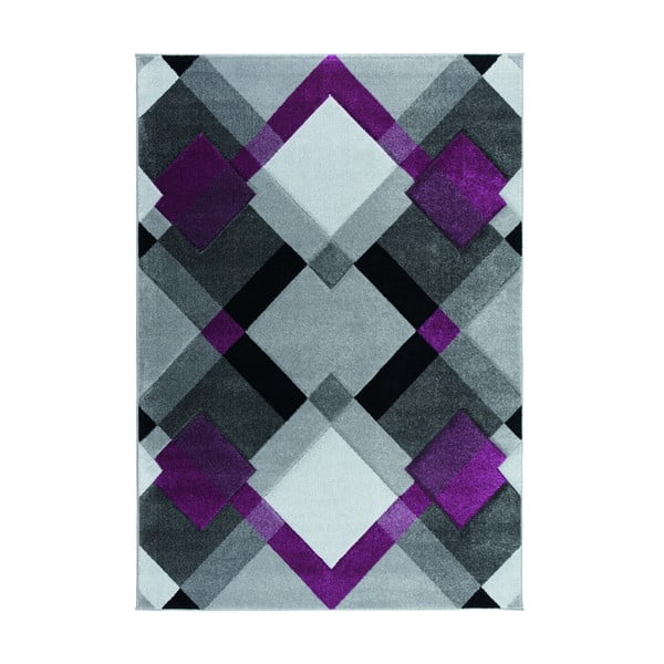 Сив и лилав килим Nimbus Purple, 80 x 150 cm - Flair Rugs