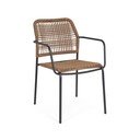 Тъмносив/в естествен цвят метален градински стол Jable – Bizzotto