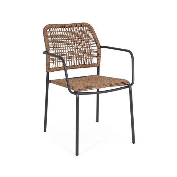 Тъмносив/в естествен цвят метален градински стол Jable – Bizzotto