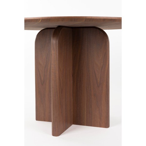 Кръгла трапезна маса от декор от орех ø 120 cm Laurent – White Label-image-4