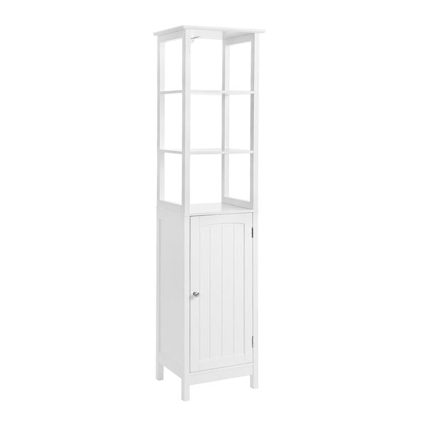 Бял шкаф с 2 рафта и вратички, височина 160 cm - Songmics