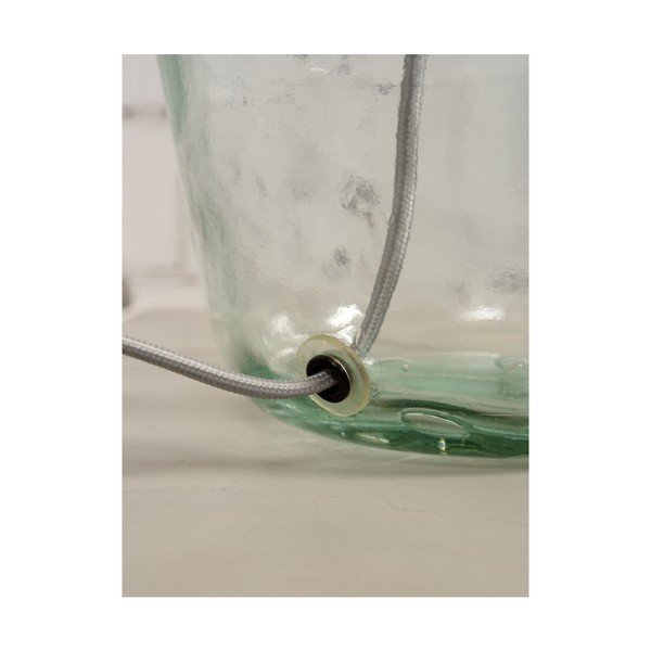 Настолна лампа със светлобежов абажур и конструкция от рециклирано стъкло Мурано, ⌀ 47 cm - Good&Mojo-image-3