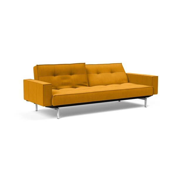 Оранжев разтегателен диван с подлакътници Chrome Splitback - Innovation-image-3