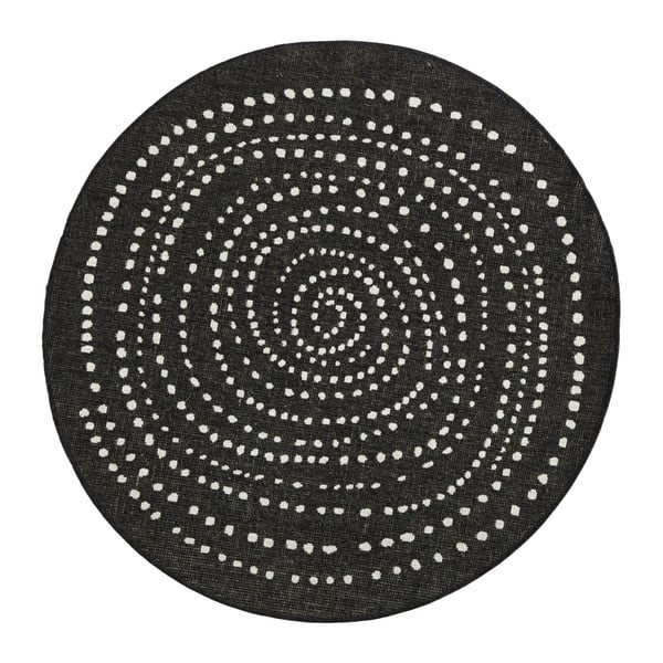 Черен килим за открито, ø 200 cm Bali - NORTHRUGS