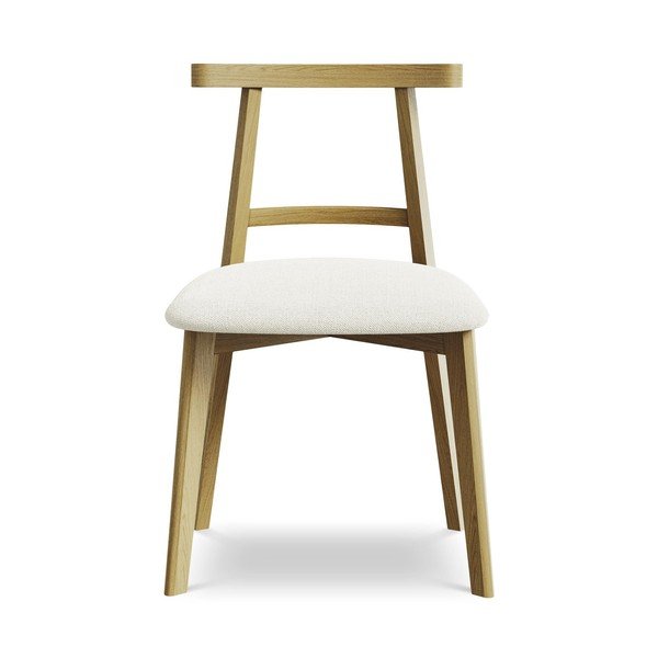 Кремав трапезен стол от масивна дървесина Ohelo – Makamii-image-1