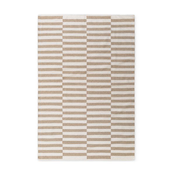 Бял/светлокафяв двустранен/ръчно изработен вълнен килим 200x300 cm Vika – Hanse Home