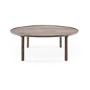 Кафява кръгла масичка за кафе от масивен дъб ø 100 cm Mu – Gazzda