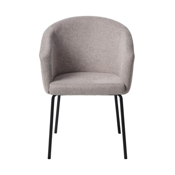 Светлосив тапициран трапезен стол с подлакътници Easton – Unique Furniture-image-3