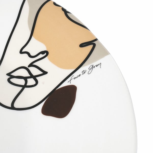 Керамична чиния за сервиране, ø 35 cm Face to Grey - VDE Tivoli 1996-image-2