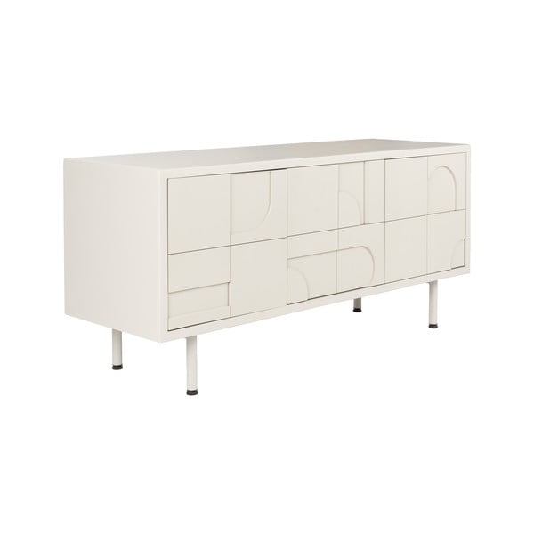 Светлосив скрин 55x120x40 cm Funk – White Label-image-2