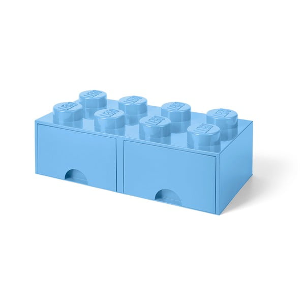 Светлосиня кутия за съхранение с две чекмеджета - LEGO®