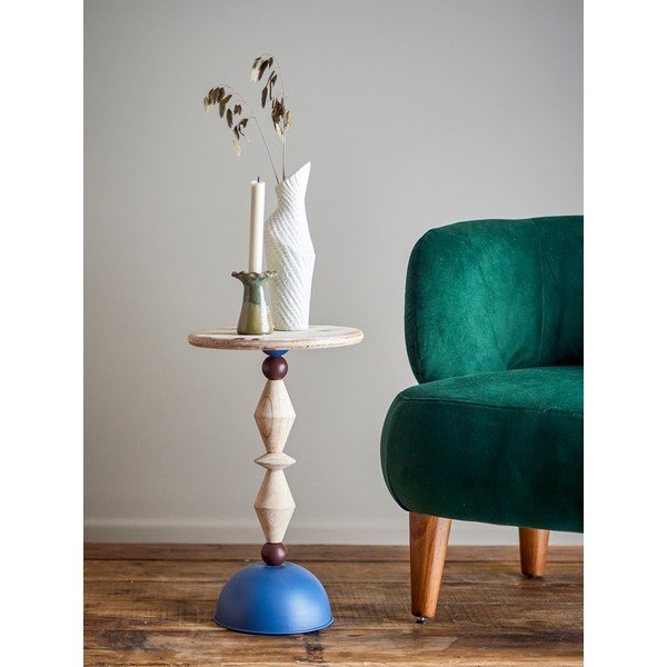 Кръгла странична масичка от масивна ела ø 30 cm Mannelli – Bloomingville-image-1