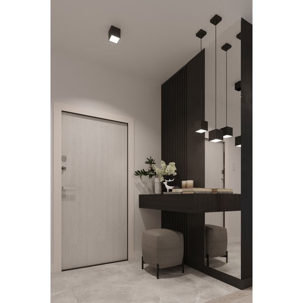 Черно таванно осветително тяло Geo - Sollux-image-1