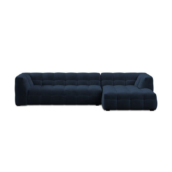 Ъглов диван от синьо кадифе , десен ъгъл Vesta - Windsor & Co Sofas