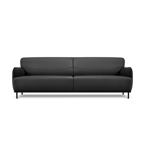 Тъмносив кожен диван , 235 x 90 cm Neso - Windsor & Co Sofas