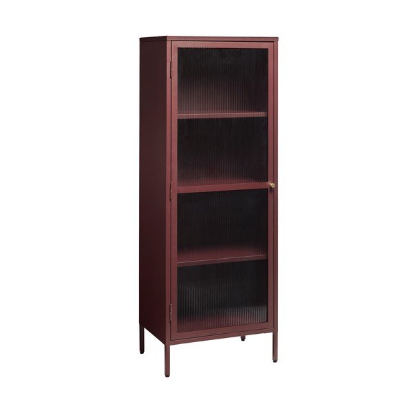 Червена метална витрина 58x160 cm Bronco – Unique Furniture-image-3