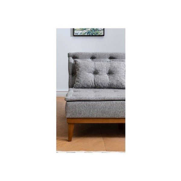 Сив разтегателен диван Aristea - Unique Design-image-2