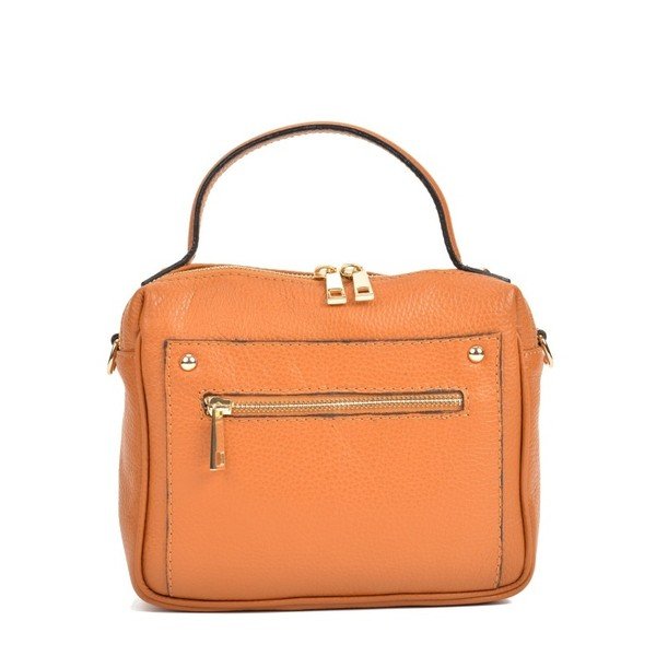 Koňakově hnědá kožená kabelka Sofia Cardoni Alison-image-1