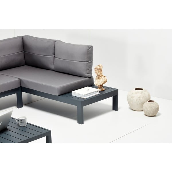 Алуминиев градински комплект за 3 души в черно-сив цвят Verona – Floriane Garden-image-3