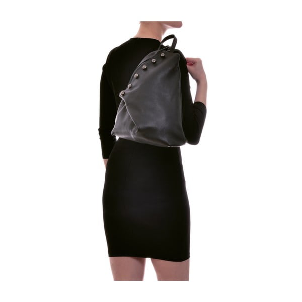 Черна кожена раница Mell - Luisa Vannini-image-4