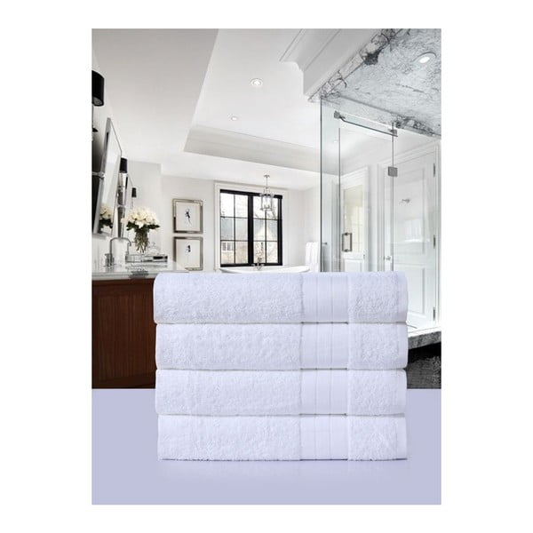 Бели памучни кърпи в комплект от 4 бр. от тери 50x100 cm – Good Morning-image-2