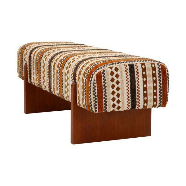Кафява/бежова пейка Ethnic  – Mauro Ferretti-image-2