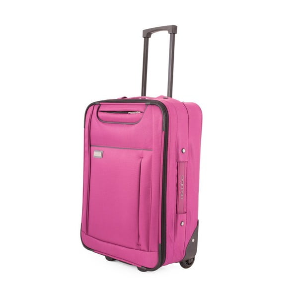 Růžový cestovní kufr na kolečkách Arsamar Murphy, výška 55 cm