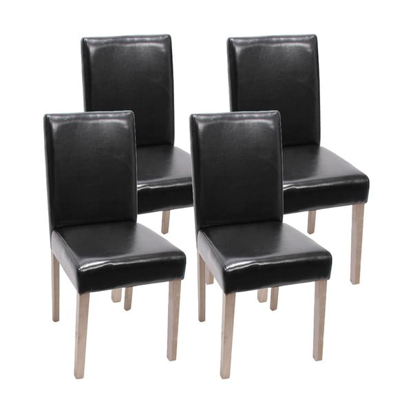 Sada 4 černých jídelních židlí Mendler Littau