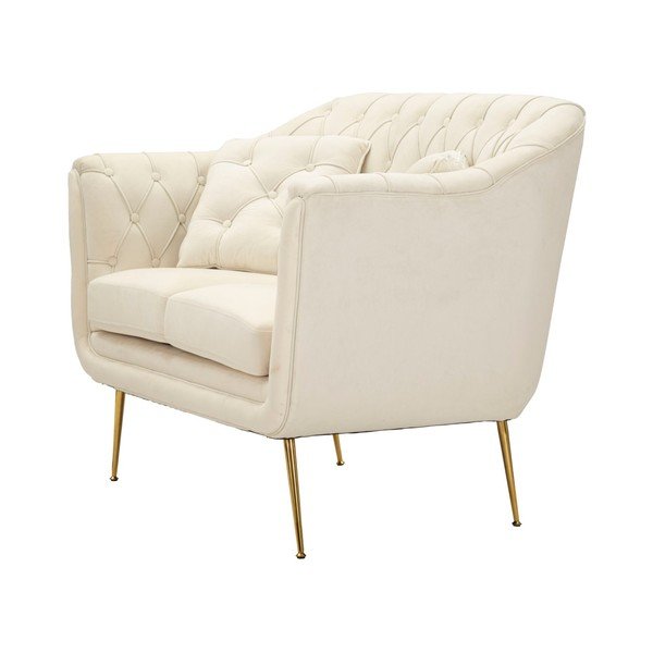 Кремав кадифен диван 130 cm Budapest – Mauro Ferretti-image-4