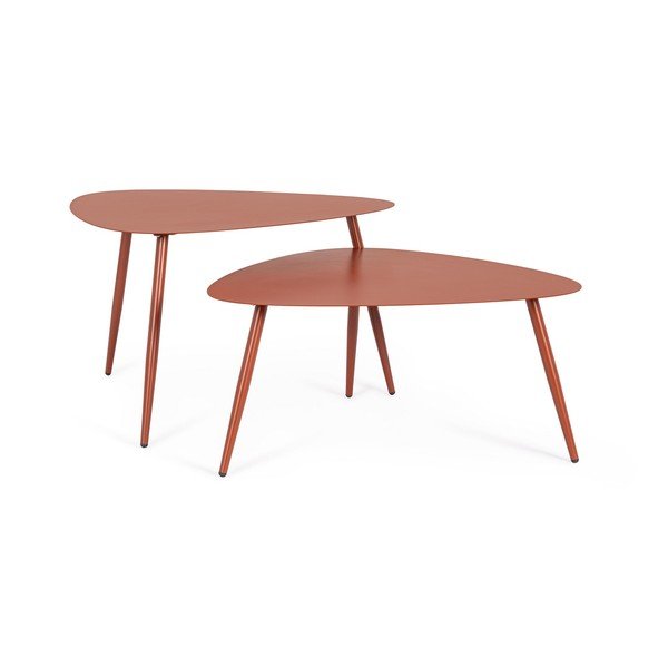 Стоманени градински масички за кафе в комплект 2 бр. 73,5x77,5 cm Yvonne – Bizzotto