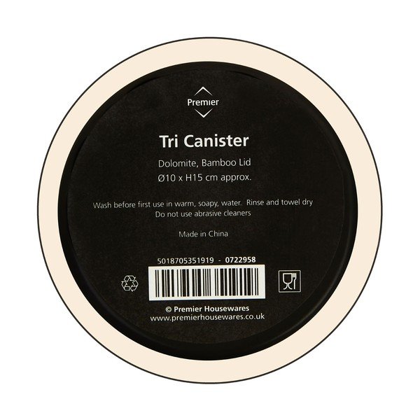 Буркан за храна от бамбук и доломит Geome  - Premier Housewares-image-1