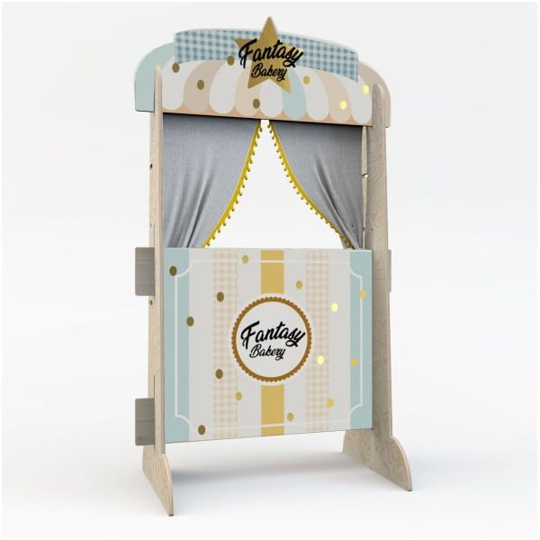 Nástěnný dekorativní stojan na knihy Dekornik Pekařský stánek-image-1