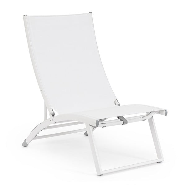 Бял градински шезлонг метален Taylor   – Bizzotto