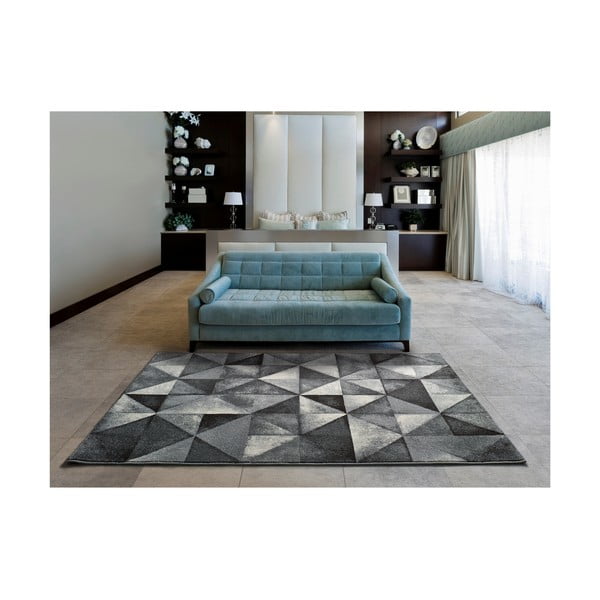 Сив килим Delta Triangle, 67 x 125 cm - Universal-image-1