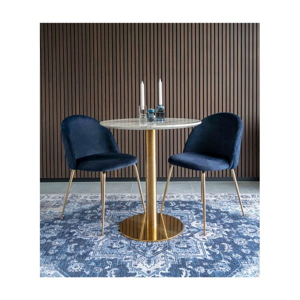 Кръгла маса за хранене с мраморен плот ø 70 cm Bolzano - House Nordic-image-4