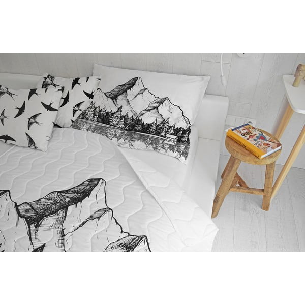 Олекотени одеяло и калъфка за възглавница в комплект от памучен сатен 140x200 cm – Butter Kings-image-1