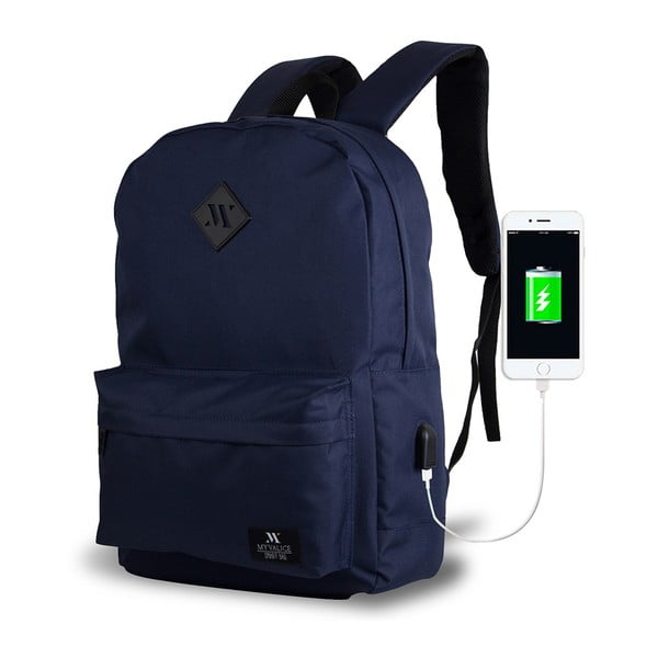 Тъмно синя раница с USB порт My Valice SPECTA Smart Bag - Myvalice