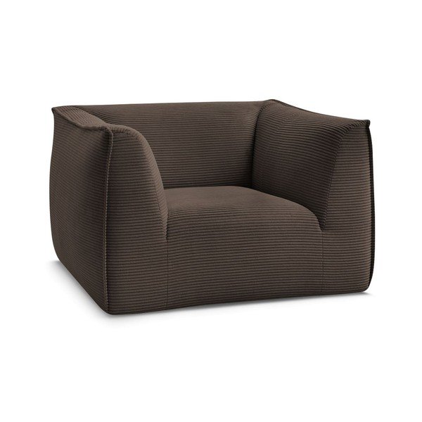 Кафяво кресло от рипсено кадифе Giorgia – Bobochic Paris