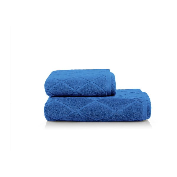 Set modré osušky a ručníku z bavlny Maison Carezza Livorno