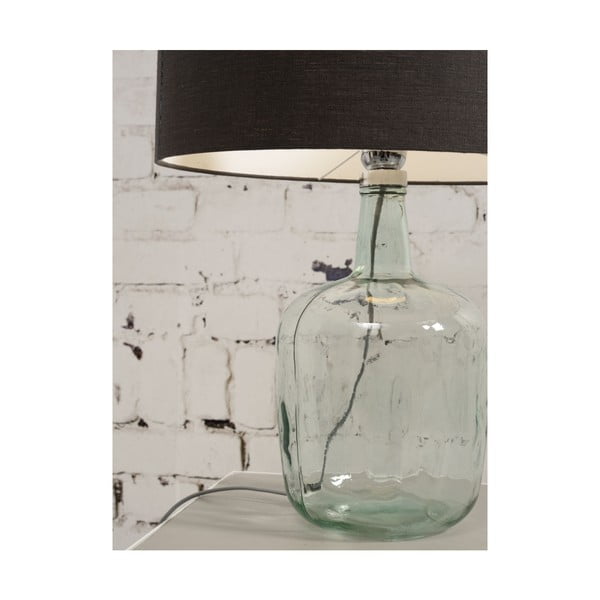 Настолна лампа с бежов абажур и структура от рециклирано стъкло Мурано, ⌀ 30 cm - Good&Mojo-image-3