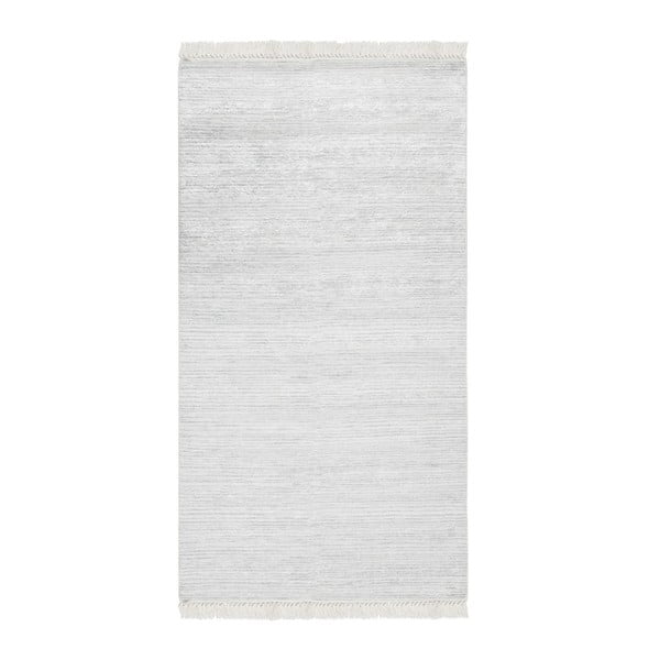 Sametový koberec Deri Dijital Kaluna Grey, 80 x 150 cm