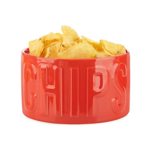 Червена керамична купичка за сервиране 1 l Chips – Balvi-image-2