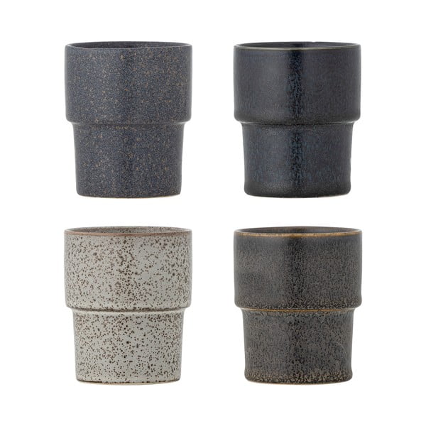 Кафяви глинени чаши в комплект от 4 бр. за еспресо 150 ml Ewan – Bloomingville